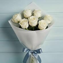 Букет 7 Белых роз Эдлесс Лав в Ахтимнеево