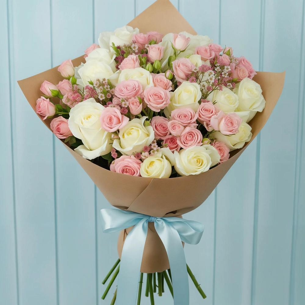 Букет романтичный подарок в Ахтимнеево Букет цветов из: Розы в Ахтимнеево